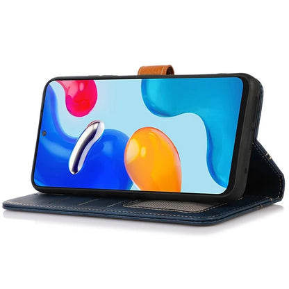 For iPhone 16 Case Leather Wallet Stand Calf Texture Protective Phone Cover