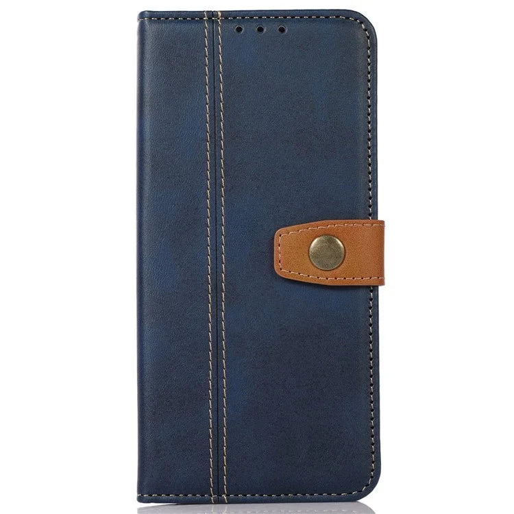 For iPhone 16 Case Leather Wallet Stand Calf Texture Protective Phone Cover