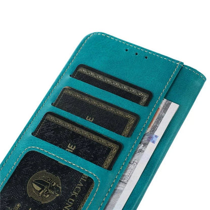 For iPhone 16 Case Leather Wallet Stand Calf Texture Protective Phone Cover