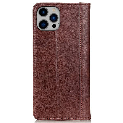 For iPhone 16 Pro Max Case Split Leather Magnetic Auto Closing Wallet Phone Cover