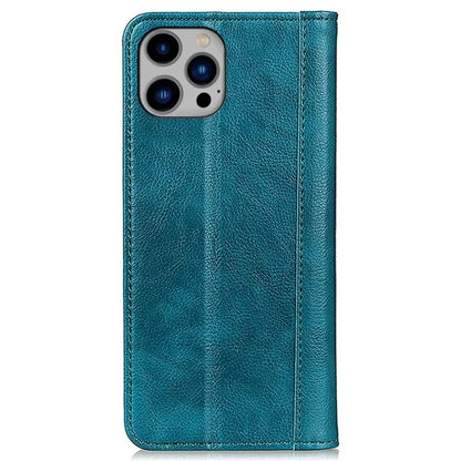 For iPhone 16 Pro Max Case Split Leather Magnetic Auto Closing Wallet Phone Cover