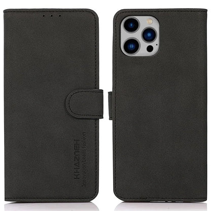 KHAZNEH For iPhone 16 Pro Max Magnetic Case Texture Leather Soft Touch Mobile Phone Cover