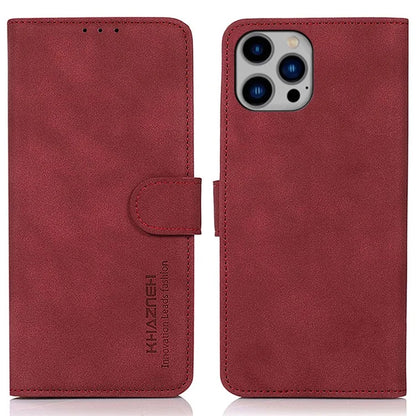 KHAZNEH For iPhone 16 Pro Max Max Case Texture Leather Magnetic Clasp Shockproof Cover