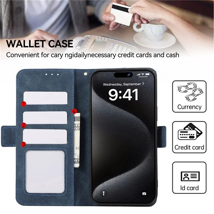 ABEEL For iPhone 16 Pro Max Case Magnetic Protect RFID Blocking Leather Phone Cover