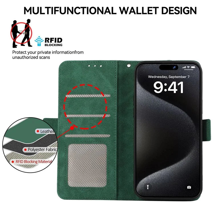 ABEEL For iPhone 16 Pro Max Case Magnetic Protect RFID Blocking Leather Phone Cover