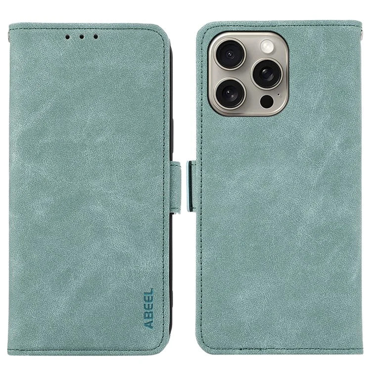 ABEEL For iPhone 16 Pro Max Case Magnetic Protect RFID Blocking Leather Phone Cover