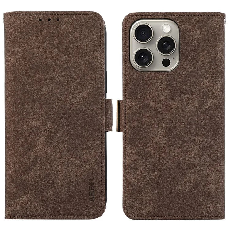 ABEEL For iPhone 16 Pro Max Case Magnetic Protect RFID Blocking Leather Phone Cover