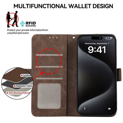 ABEEL For iPhone 16 Pro Max Case Magnetic Protect RFID Blocking Leather Phone Cover