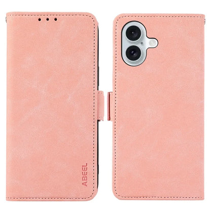 ABEEL For iPhone 16 Plus Case Side Magnetic Closure Card Slots RFID Blocking Phone Cover