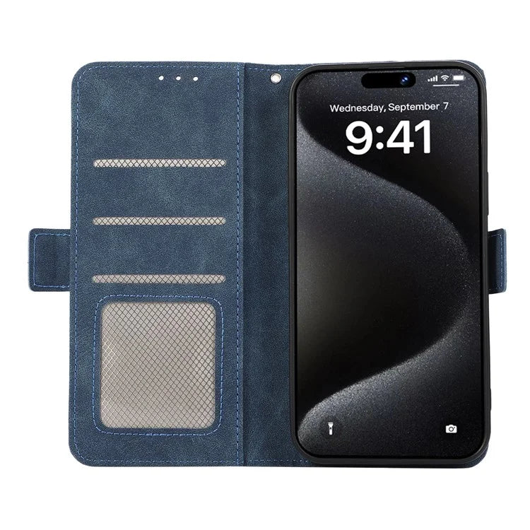 ABEEL For iPhone 16 Plus Case Side Magnetic Closure Card Slots RFID Blocking Phone Cover