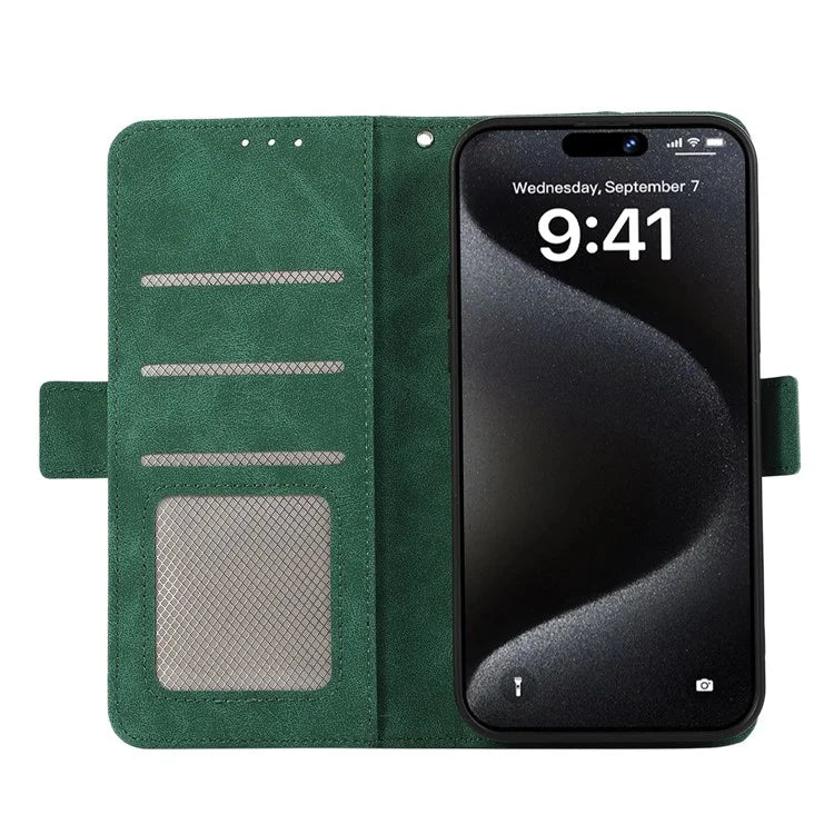 ABEEL For iPhone 16 Plus Case Side Magnetic Closure Card Slots RFID Blocking Phone Cover