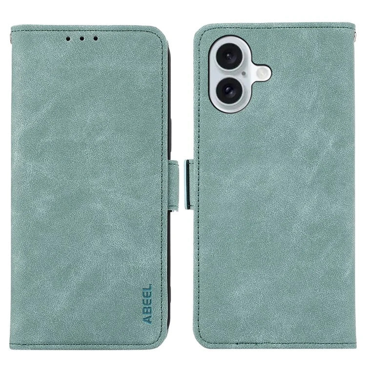 ABEEL For iPhone 16 Plus Case Side Magnetic Closure Card Slots RFID Blocking Phone Cover