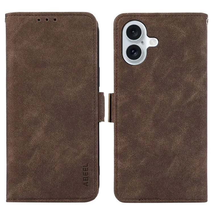 ABEEL For iPhone 16 Plus Case Side Magnetic Closure Card Slots RFID Blocking Phone Cover