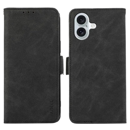 ABEEL For iPhone 16 Leather Case RFID Blocking Card Slots Wallet Phone Cover