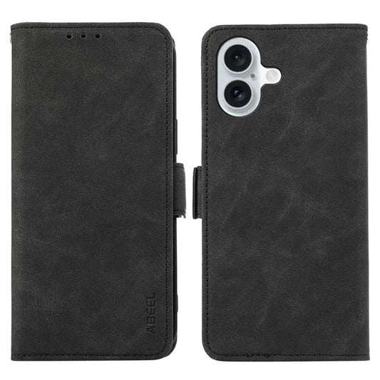 ABEEL For iPhone 16 Leather Case RFID Blocking Card Slots Wallet Phone Cover