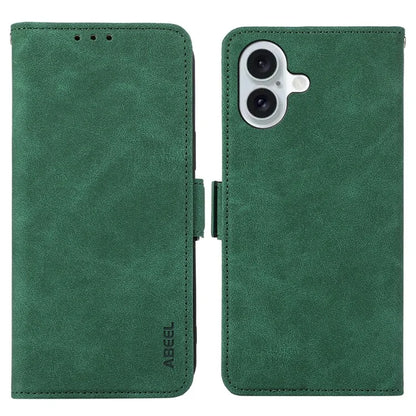 ABEEL For iPhone 16 Leather Case RFID Blocking Card Slots Wallet Phone Cover