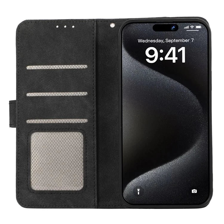 ABEEL For iPhone 16 Pro Max Leather Case RFID Blocking Anti-Scratch Wallet Phone Cover