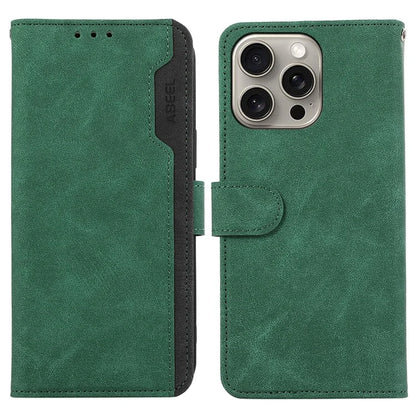 ABEEL For iPhone 16 Pro Max Leather Case RFID Blocking Anti-Scratch Wallet Phone Cover