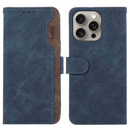 ABEEL For iPhone 16 Pro Case RFID Blocking Leather Wallet Flip Phone Cover