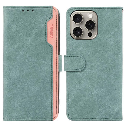 ABEEL For iPhone 16 Pro Case RFID Blocking Leather Wallet Flip Phone Cover