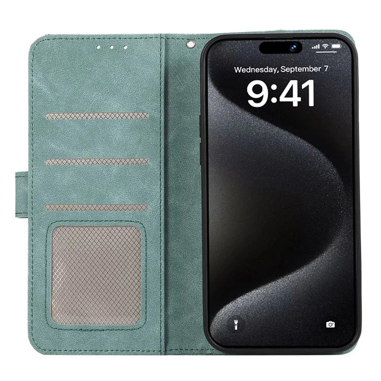 ABEEL For iPhone 16 Pro Case RFID Blocking Leather Wallet Flip Phone Cover