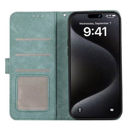 ABEEL For iPhone 16 Pro Case RFID Blocking Leather Wallet Flip Phone Cover