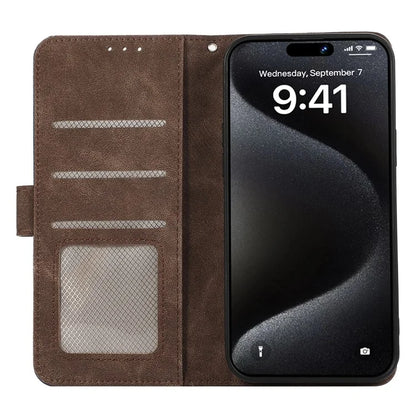 ABEEL For iPhone 16 Pro Case RFID Blocking Leather Wallet Flip Phone Cover