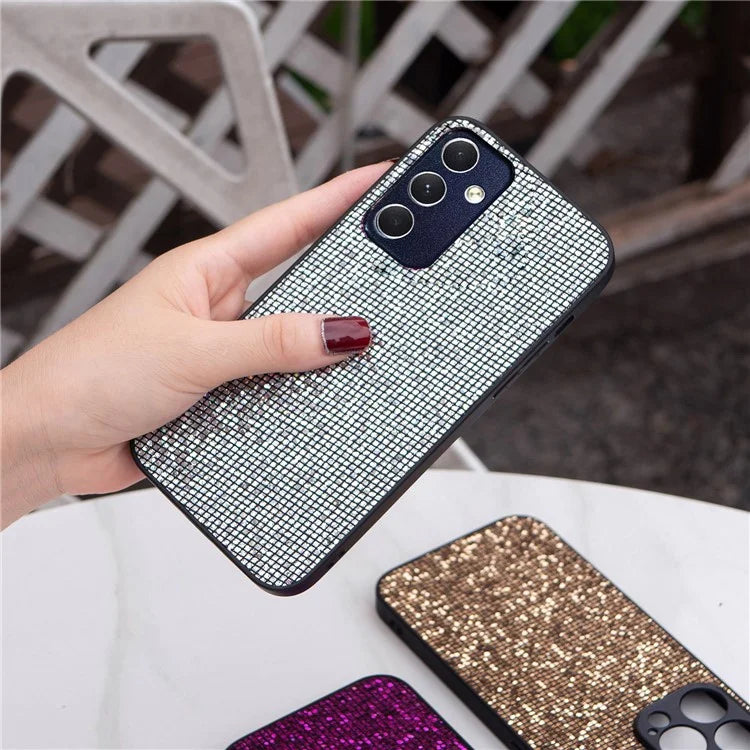 For Samsung Galaxy A14 5G Case Full Sequins Decor Shockproof TPU Phone Cover