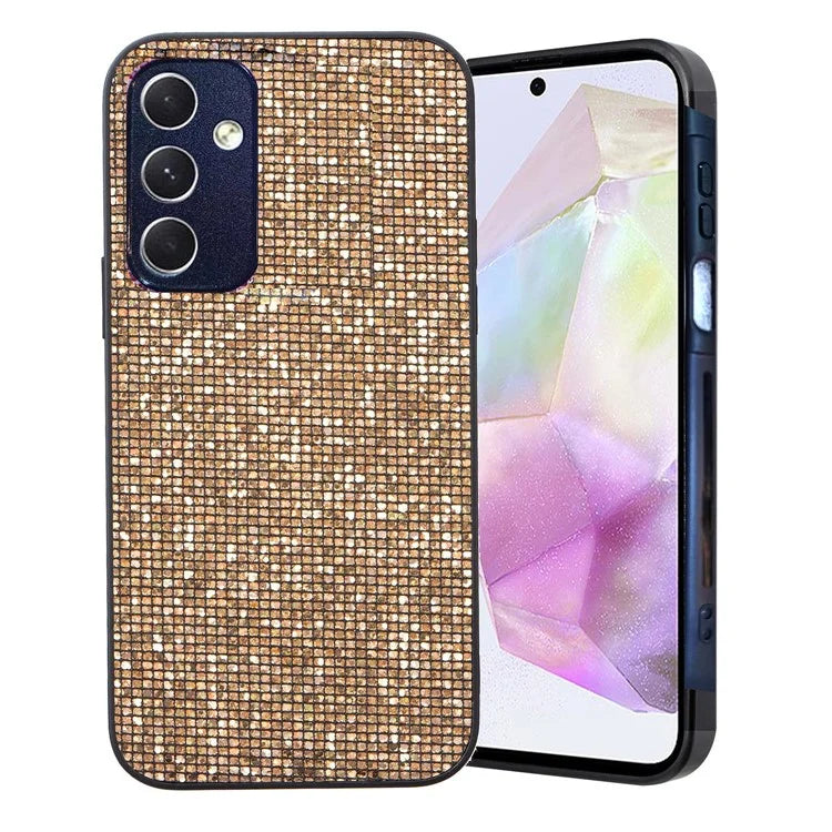 For Samsung Galaxy A14 5G Case Full Sequins Decor Shockproof TPU Phone Cover