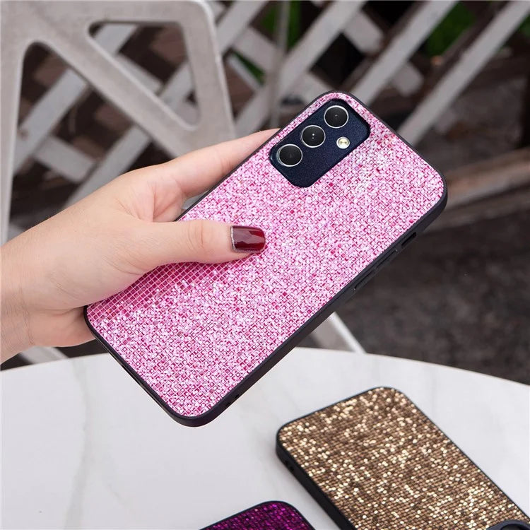 For Samsung Galaxy A14 5G Case Full Sequins Decor Shockproof TPU Phone Cover