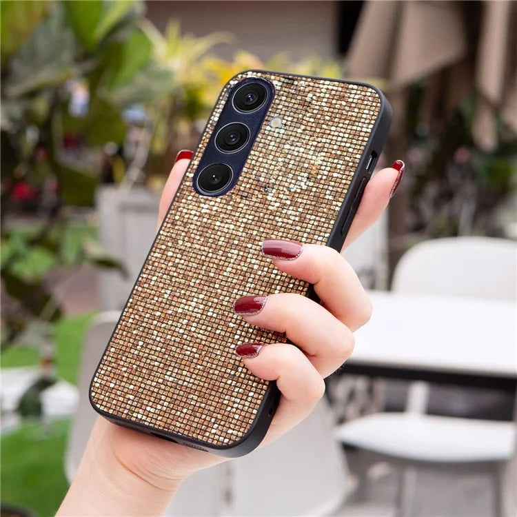 For Samsung Galaxy S24 Shockproof Case Sparkle Sequins TPU Phone Back Cover