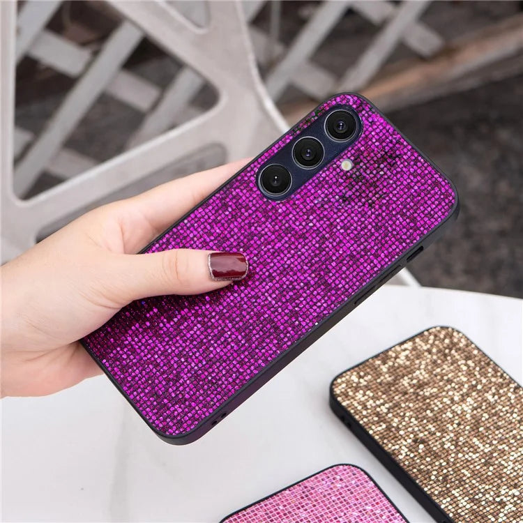 For Samsung Galaxy S24 Shockproof Case Sparkle Sequins TPU Phone Back Cover