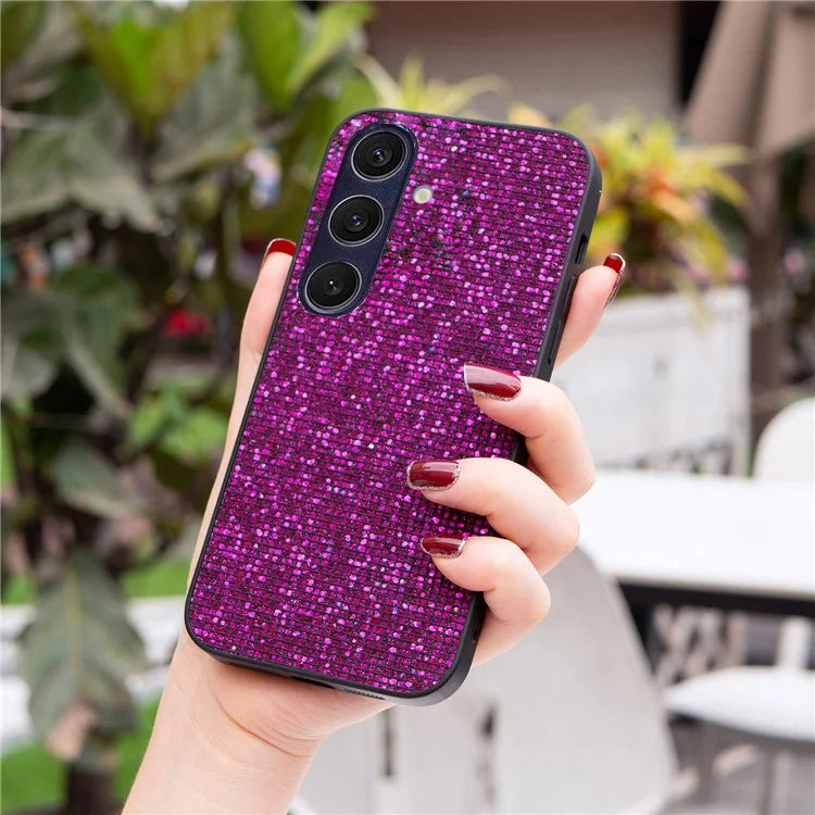 For Samsung Galaxy S24 Shockproof Case Sparkle Sequins TPU Phone Back Cover