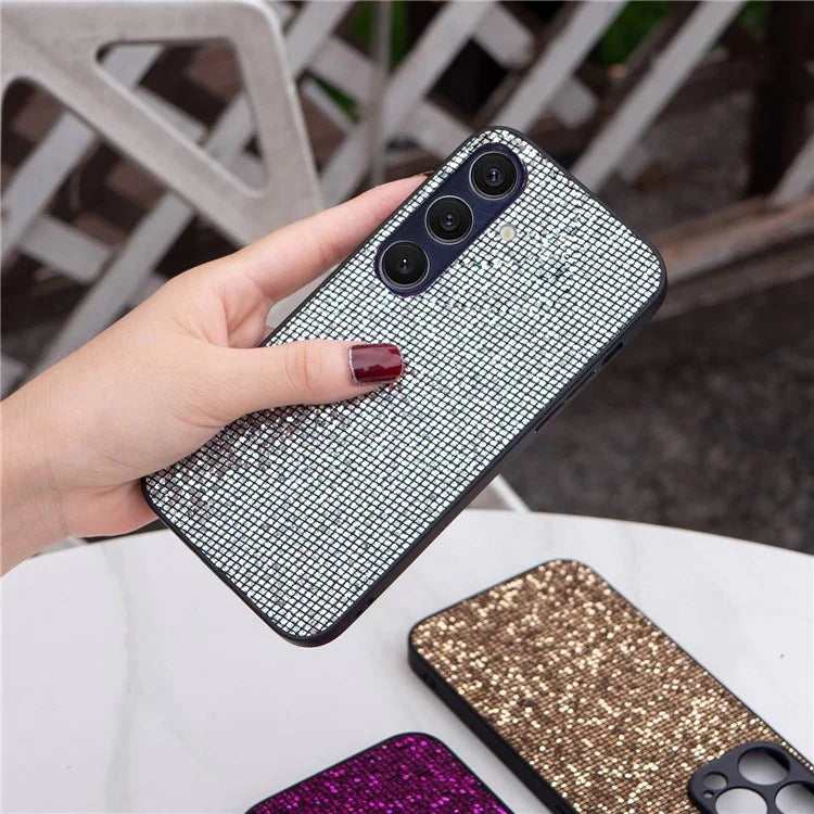 For Samsung Galaxy S24 Shockproof Case Sparkle Sequins TPU Phone Back Cover
