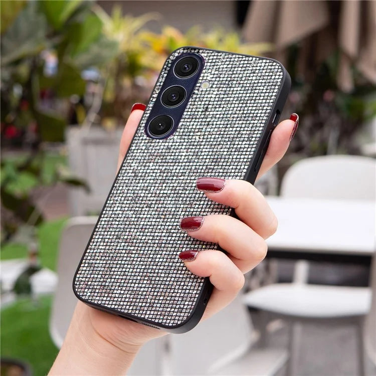 For Samsung Galaxy S24 Shockproof Case Sparkle Sequins TPU Phone Back Cover