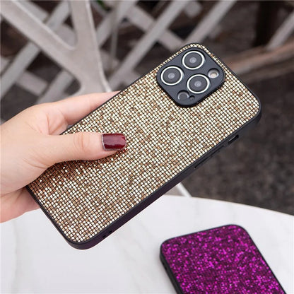 For iPhone 13 Pro Shockproof Case Sequins Decor TPU Phone Cover