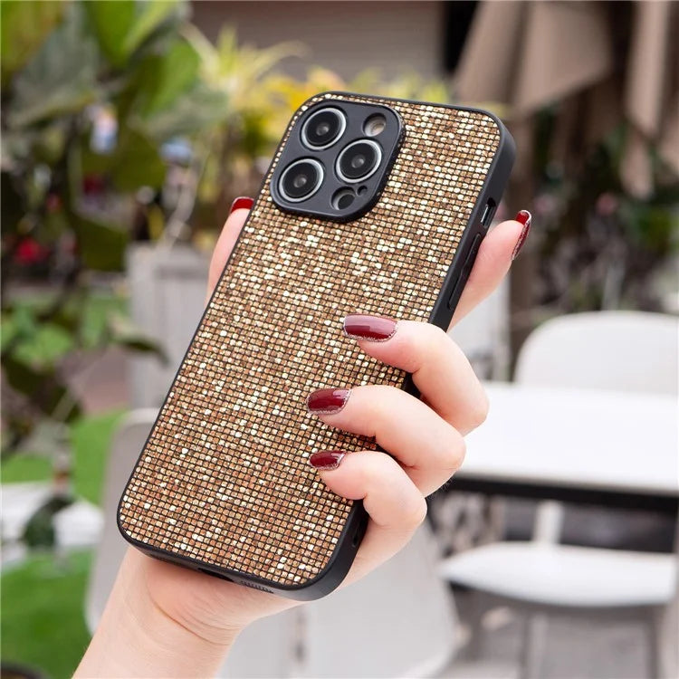 For iPhone 13 Pro Shockproof Case Sequins Decor TPU Phone Cover