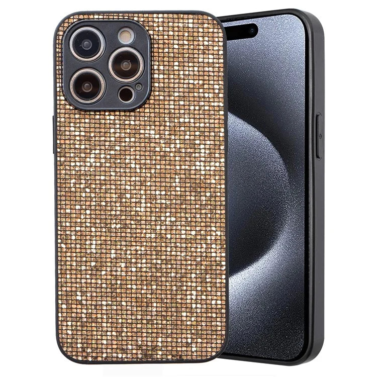 For iPhone 14 Pro Max Case Slim TPU Phone Cover Decorated with Sequins