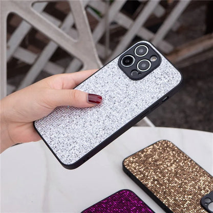 For iPhone 14 Pro Max Case Slim TPU Phone Cover Decorated with Sequins