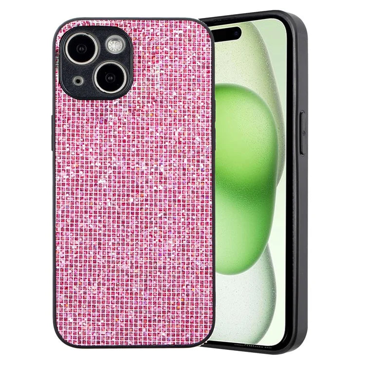 For iPhone 15 Plus Slim Case TPU Phone Cover with Sequins Decoration