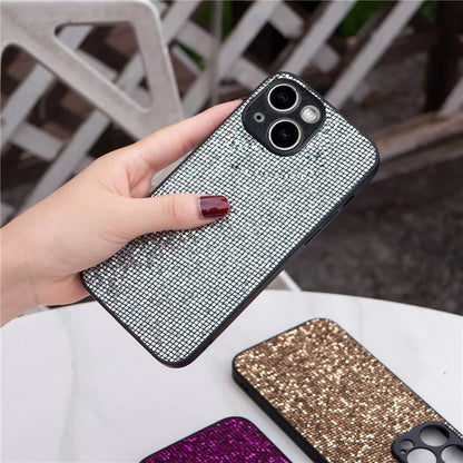 For iPhone 15 Plus Slim Case TPU Phone Cover with Sequins Decoration