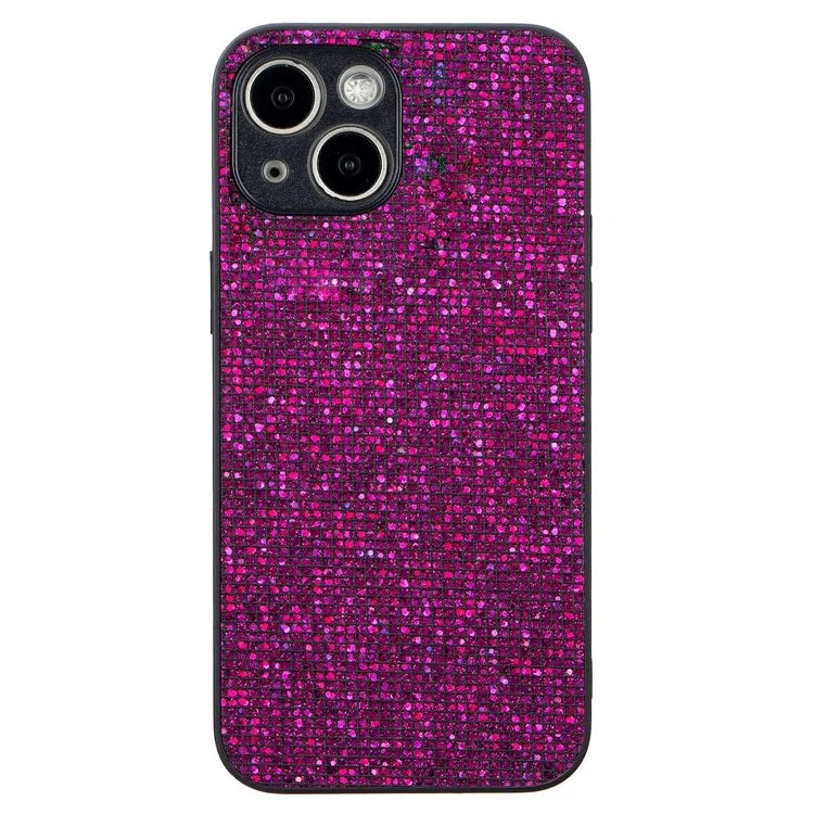 For iPhone 15 Case Bling Lattice Sequin Shockproof Protective Phone Cover