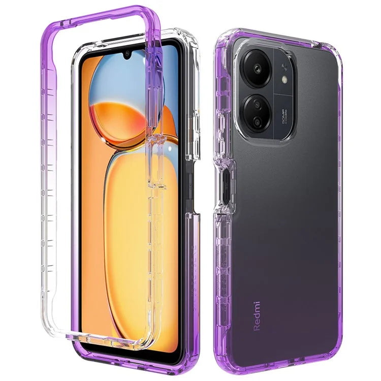 For Xiaomi Redmi 13C 4G / 13C 5G / Poco C65 4G Case PC+TPU Gradient Color Mobile Phone Cover