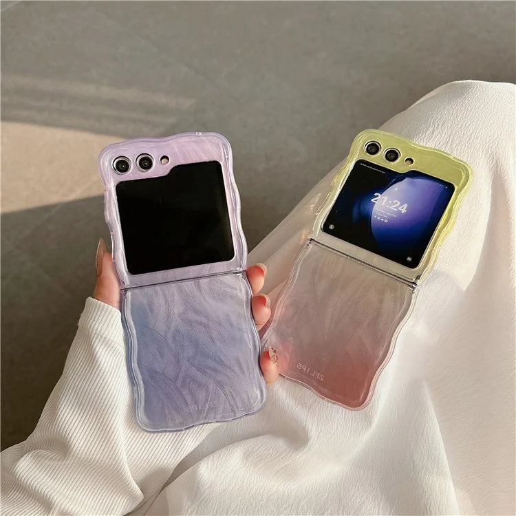 For Samsung Galaxy Z Flip5 5G Case Gradient Surface Hard PC Phone Cover