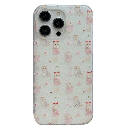 For iPhone 13 Pro 6.1 inch Case Small Flower Cartoon Pattern Double Layer IMD TPU Phone Cover