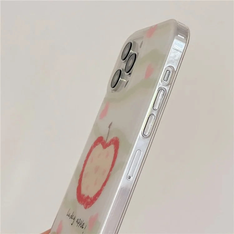 For iPhone 13 Pro Case Dual Layer IMD Lovely Pattern Design TPU Protective Phone Cover