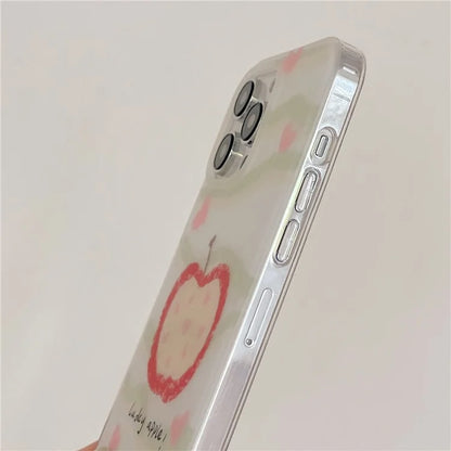 For iPhone 13 Pro Case Dual Layer IMD Lovely Pattern Design TPU Protective Phone Cover