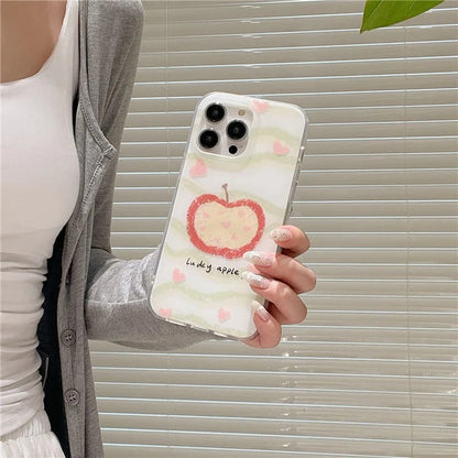 For iPhone 13 Pro Case Dual Layer IMD Lovely Pattern Design TPU Protective Phone Cover