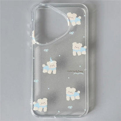 For Huawei Pura 70 Case IMD Animal Pattern Glitter TPU Phone Cover