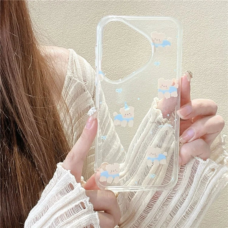 For Huawei Pura 70 Case IMD Animal Pattern Glitter TPU Phone Cover